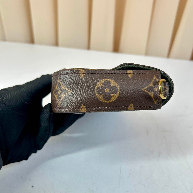 LV路易威登 felicie 新款三合一 老花綠色肩帶 芯片款 顏色氣質顯白 經典款-14