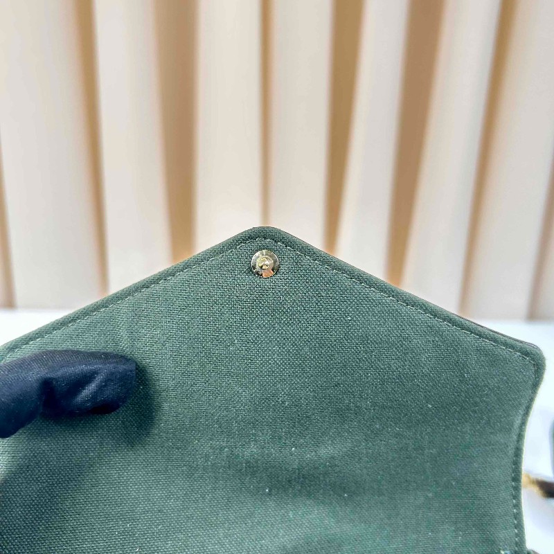 LV路易威登 felicie 新款三合一 老花綠色肩帶 芯片款 顏色氣質顯白 經典款-16