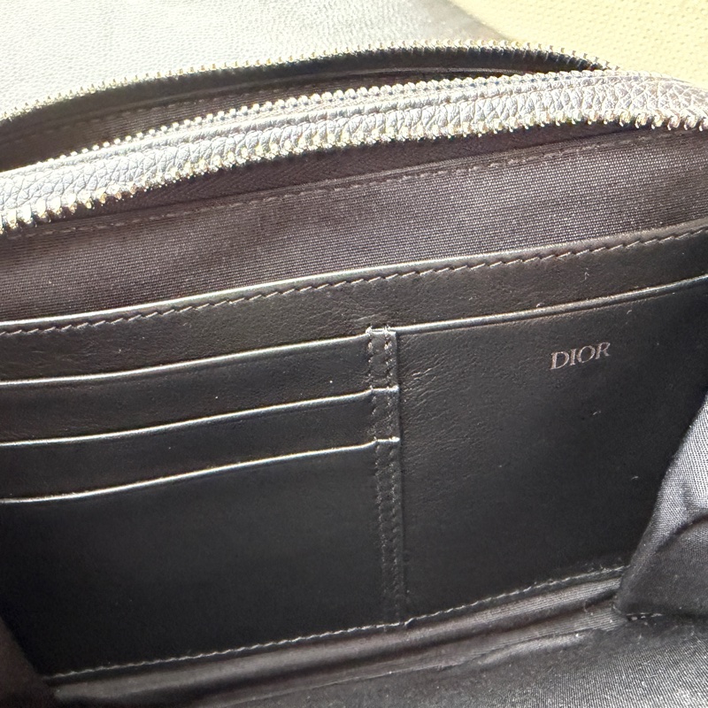Dior Oblique 緹花 拉鍊手拿包附肩背帶-5