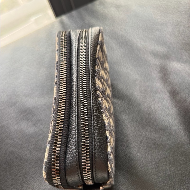 Dior Oblique 緹花 拉鍊手拿包附肩背帶-8