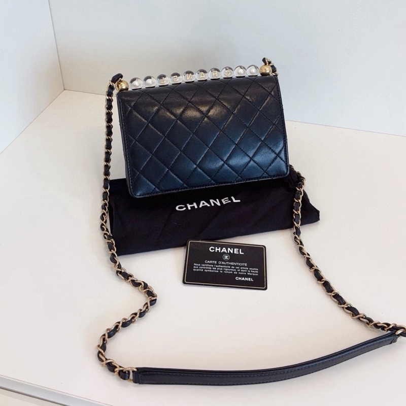 Chanel橫版透明珍珠CF-1