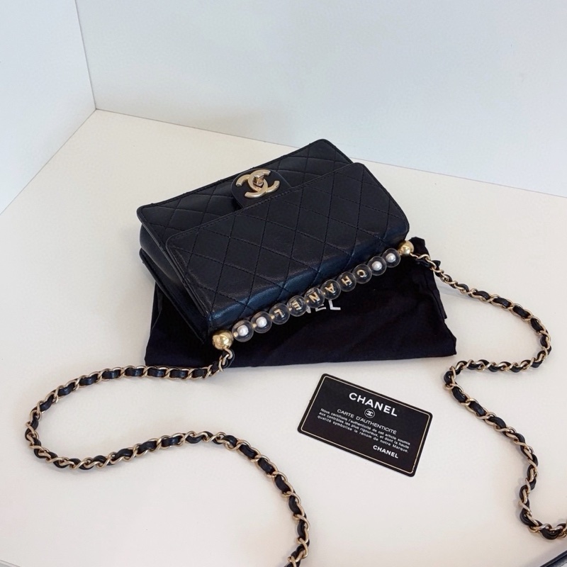 Chanel橫版透明珍珠CF-3