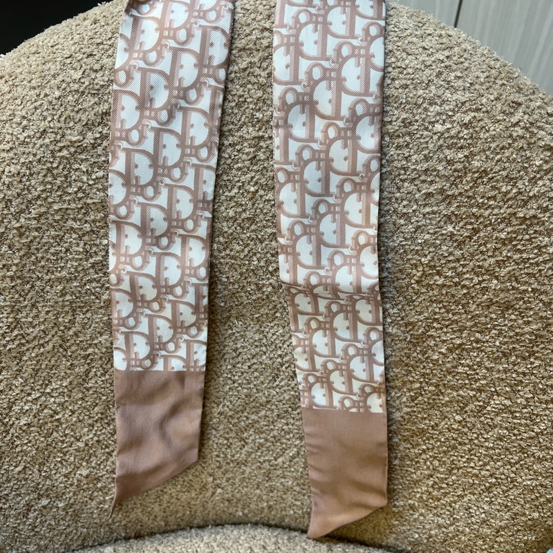 DIOR經典粉色logo 絲巾-3