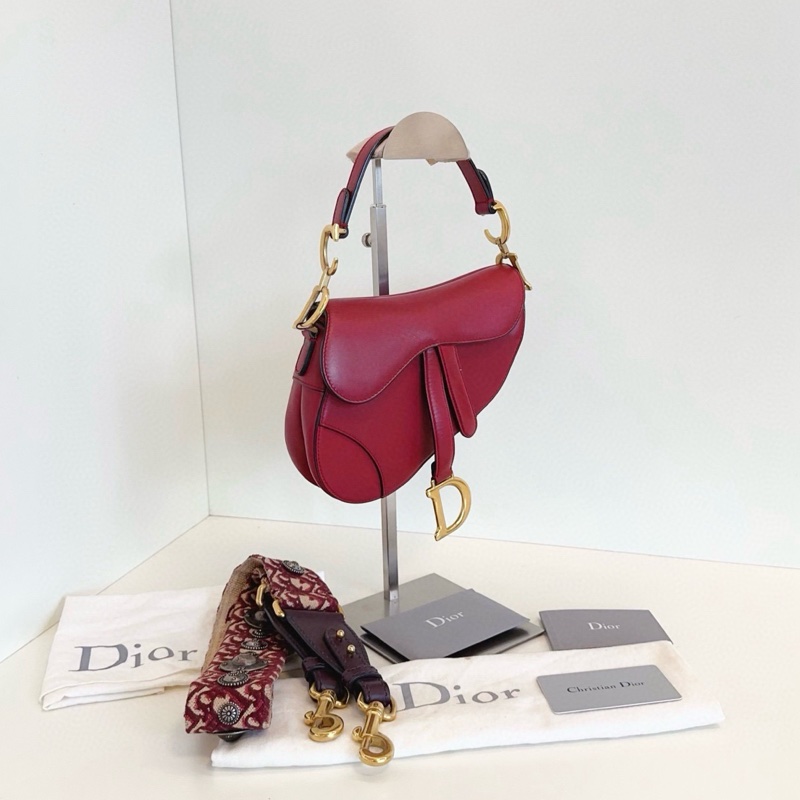 Dior Saddle 紅金馬鞍包-2