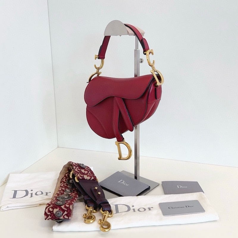 Dior Saddle 紅金馬鞍包-3