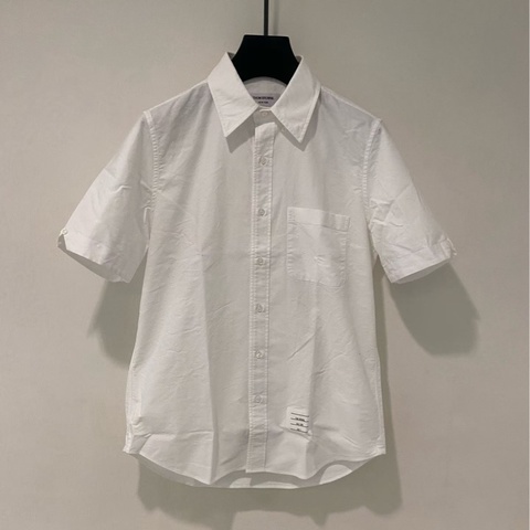 Thom Browne 男款 牛津布 短袖襯衫 #1 2 3 4