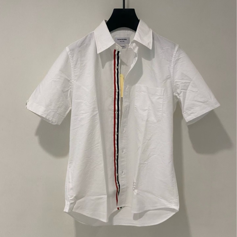 Thom Browne 男款 牛津布 短袖襯衫 #1 2 3 4-2