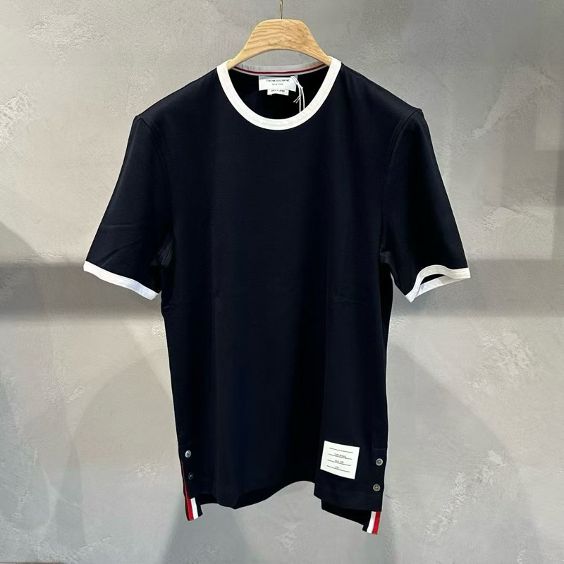 Thom Browne 男款 短袖 Tee#1 2 3 4  海軍藍/白色-0
