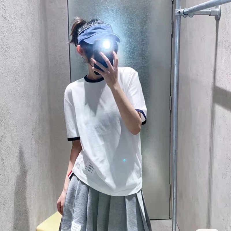 Thom Browne 男款 短袖 Tee#1 2 3 4  海軍藍/白色-3