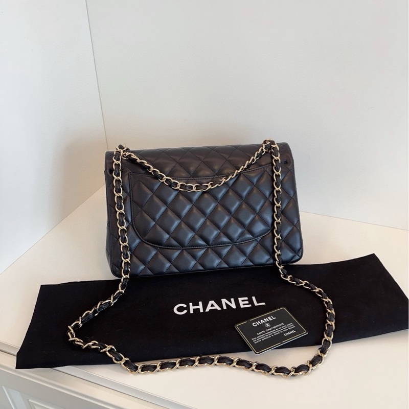 Chanel黑金羊皮Jumbo-1