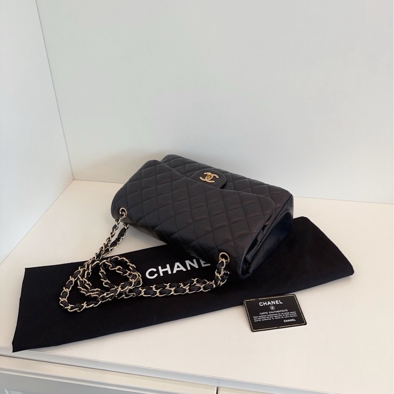 Chanel黑金羊皮Jumbo-7