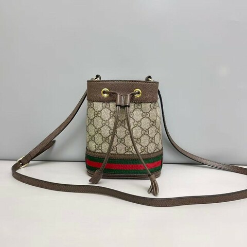 Gucci古馳Ophidia老花迷你水桶包