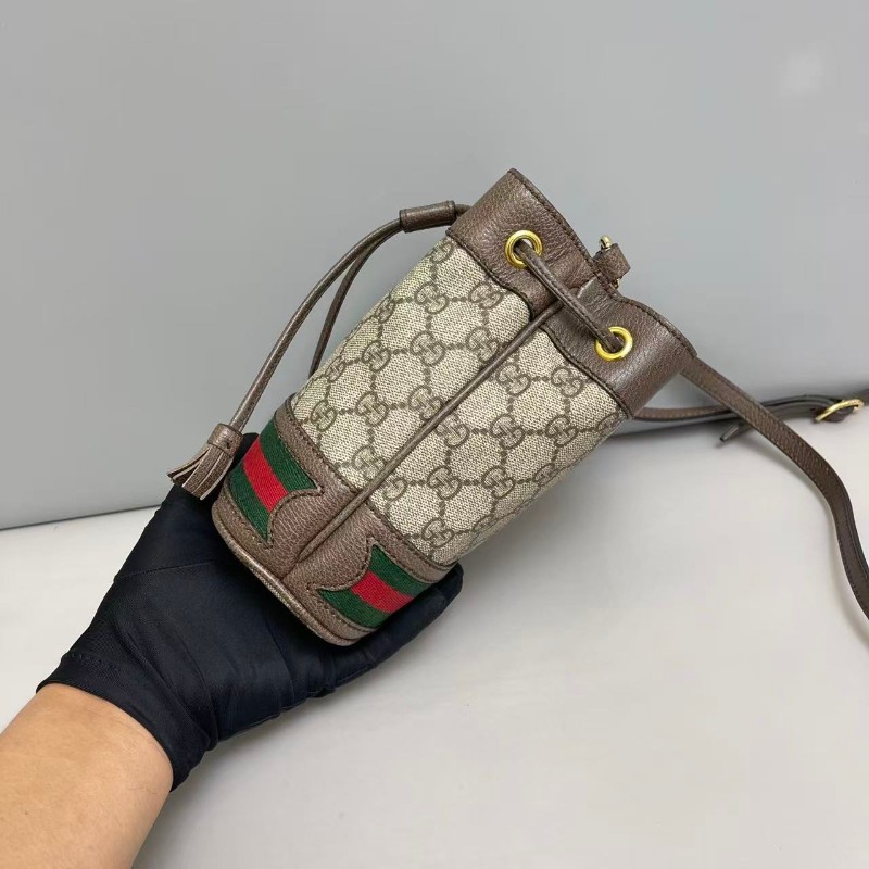 Gucci古馳Ophidia老花迷你水桶包-2