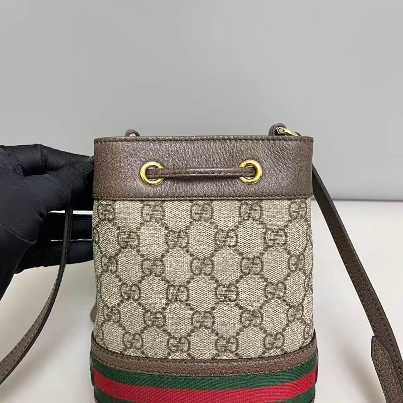 Gucci古馳Ophidia老花迷你水桶包-6