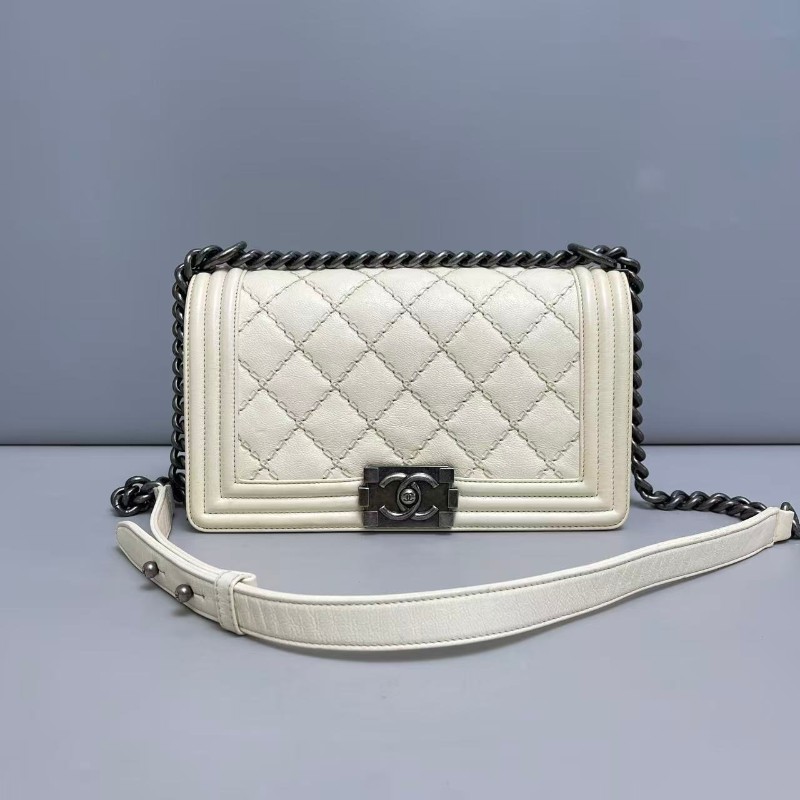 Celine leboy25cm 中號米色牛皮外縫線-0