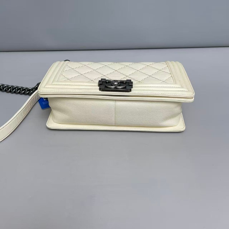 Celine leboy25cm 中號米色牛皮外縫線-3