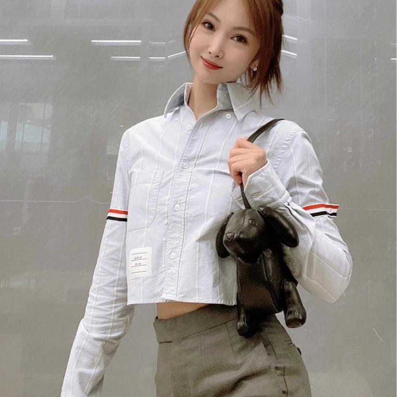 Thom Browne 女款  灰藍色 襯衫#38 40 42-2