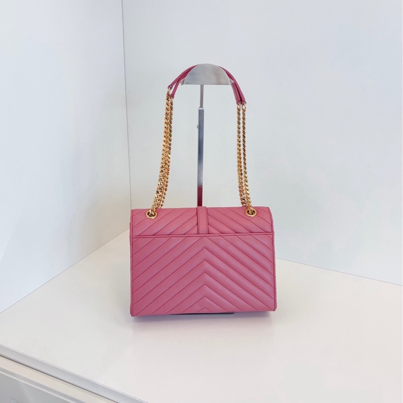 YSL Envelope 粉金 V 紋-3