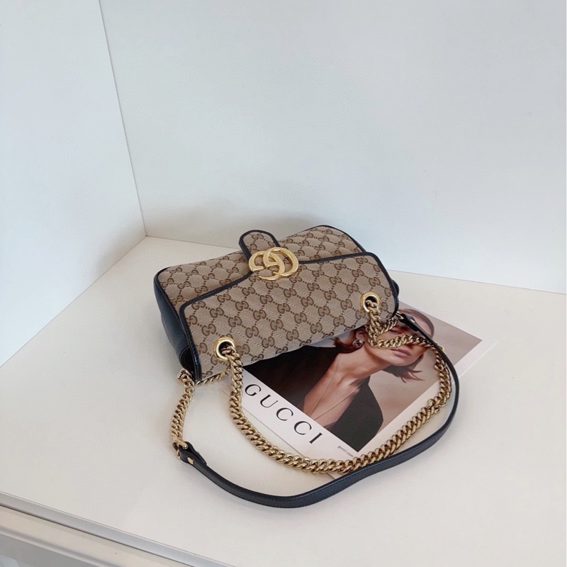 Gucci黑棕老花Marmont 26-3