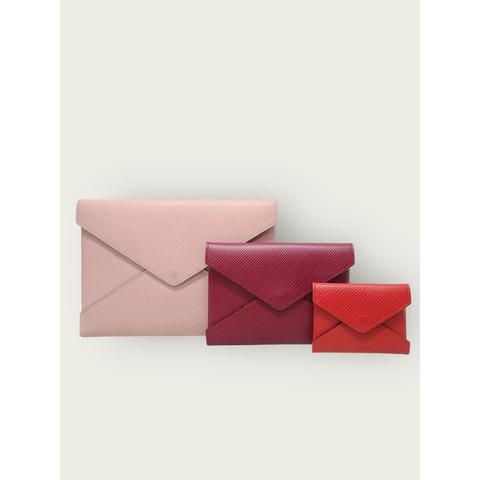 【包稅】LOUIS VUITTON Epi 多色剪紙三片式手拿包