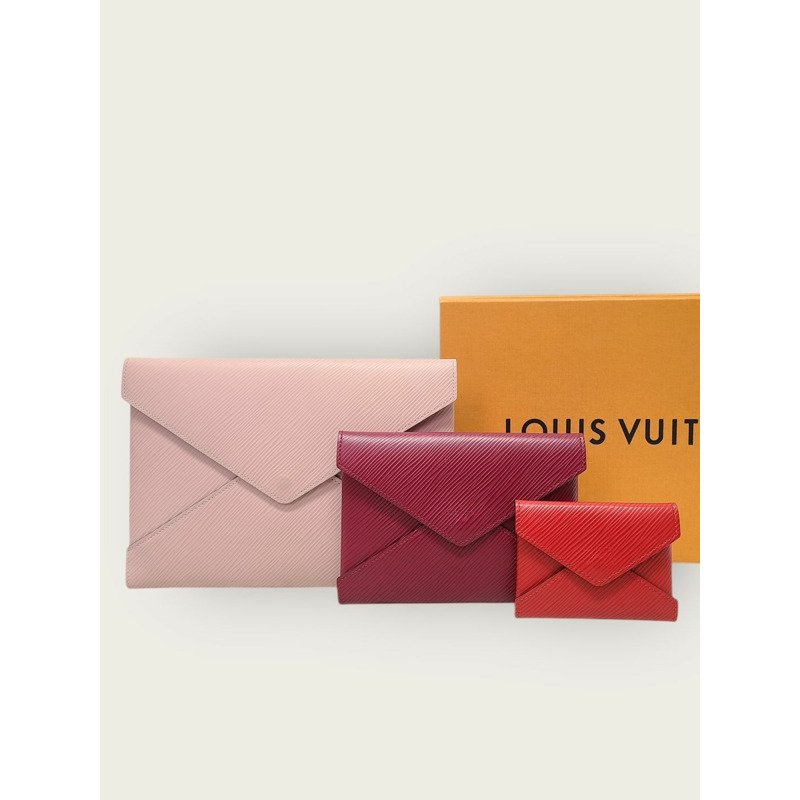 【包稅】LOUIS VUITTON Epi 多色剪紙三片式手拿包-9