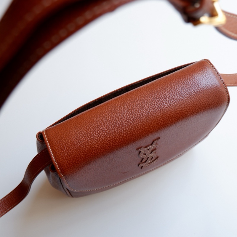 YSL外縫線Logo馬鞍包-3