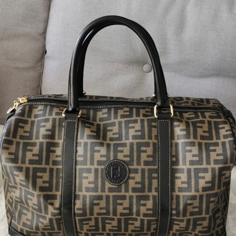 「JL精品代購」9新 FENDI 波士頓40 手提包