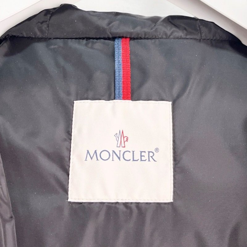 Moncler 黑色Khloe毛領長款羽絨外套2碼 狐狸毛領啞光黑色 多口袋胸圍108衣長110 98新配件塵袋衣架-5