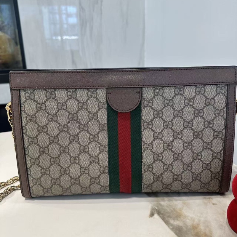 【性價比高✨95%新】GUCCI 古馳 Ophidia 大號鏈條｜手拿夾子包-2
