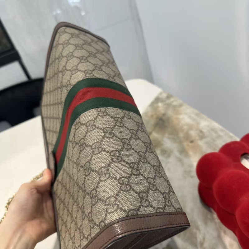 【性價比高✨95%新】GUCCI 古馳 Ophidia 大號鏈條｜手拿夾子包-3