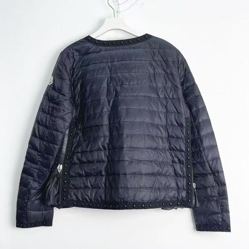 Moncler 燙珠拉鍊側開時間邊網紗羽绒外套3碼 衣長57胸圍100 98新配件塵袋-1