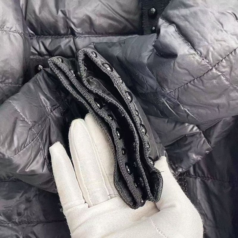 Moncler 燙珠拉鍊側開時間邊網紗羽绒外套3碼 衣長57胸圍100 98新配件塵袋-4