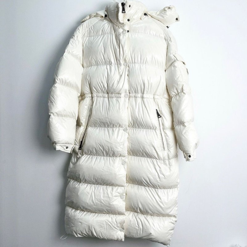 moncler cavettaz白色經典長款羽絨外套2碼 衣長107胸圍112 99新配件衣架塵袋-1