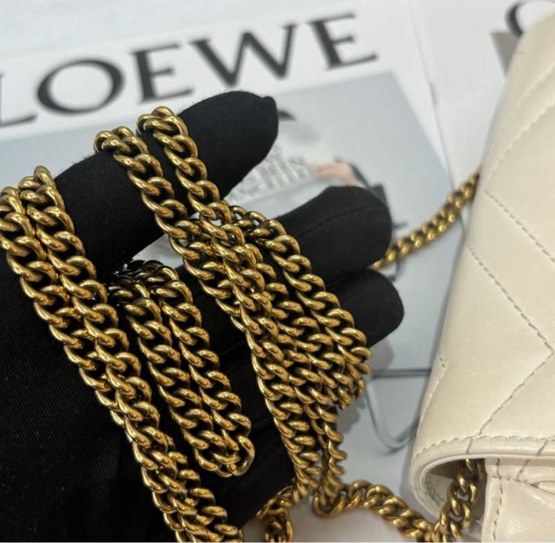 【全平台最便宜✨97%新】Gucci 古馳 Marmont 超mini雙G白金鍊條包｜單肩包｜斜背包-6