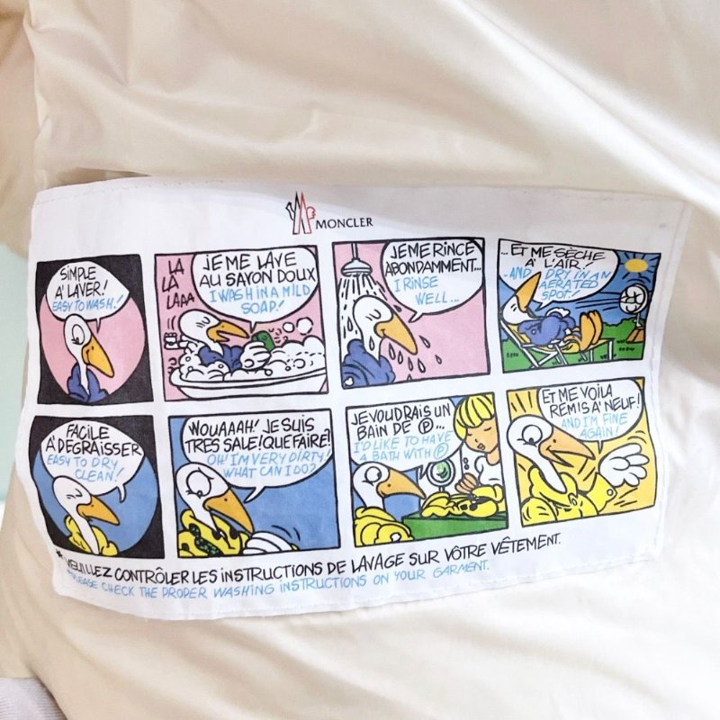 Moncler金色狐狸毛領 serifur人魚姬連帽羽絨外套4碼衣長64胸圍112 98新配件塵袋衣架-5