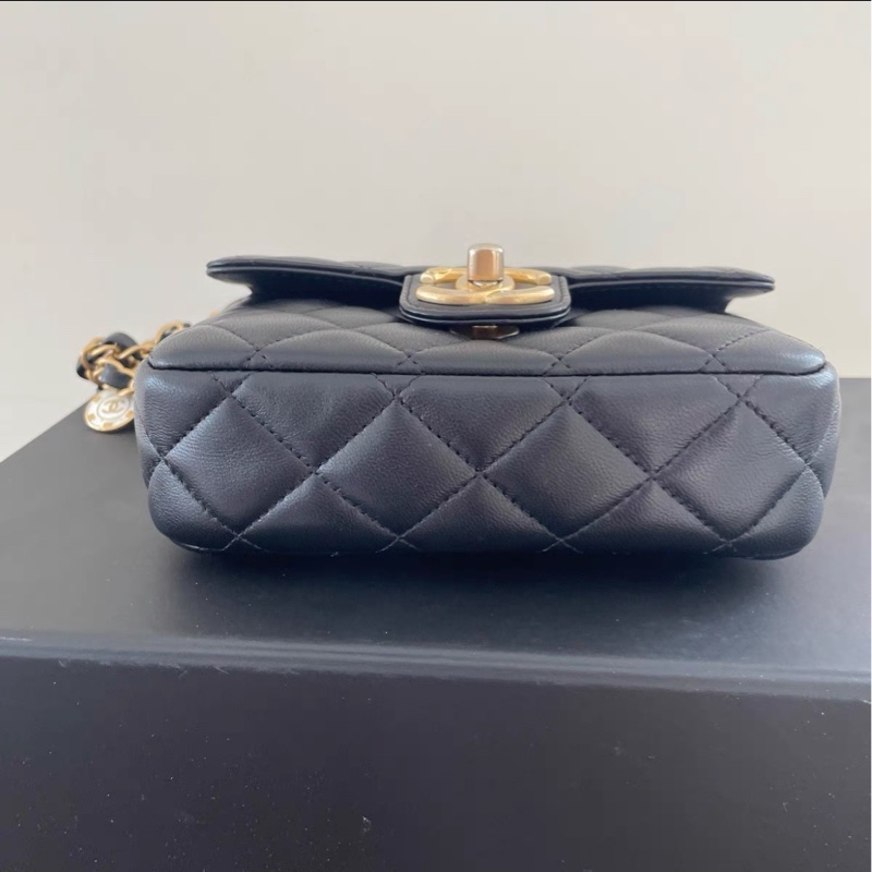 【99%新 Chanel高定秀場同款老佛爺力作✨ 全網最低價！】Chanel 黑金方胖子 23C 籌碼特別款 超級稀有保值珍藏-3