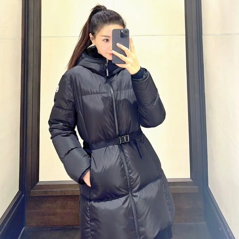Moncler 黑色sirli女款收腰羽絨外套2碼 胸圍106衣長92肩寬47 98新配件塵袋衣架-0