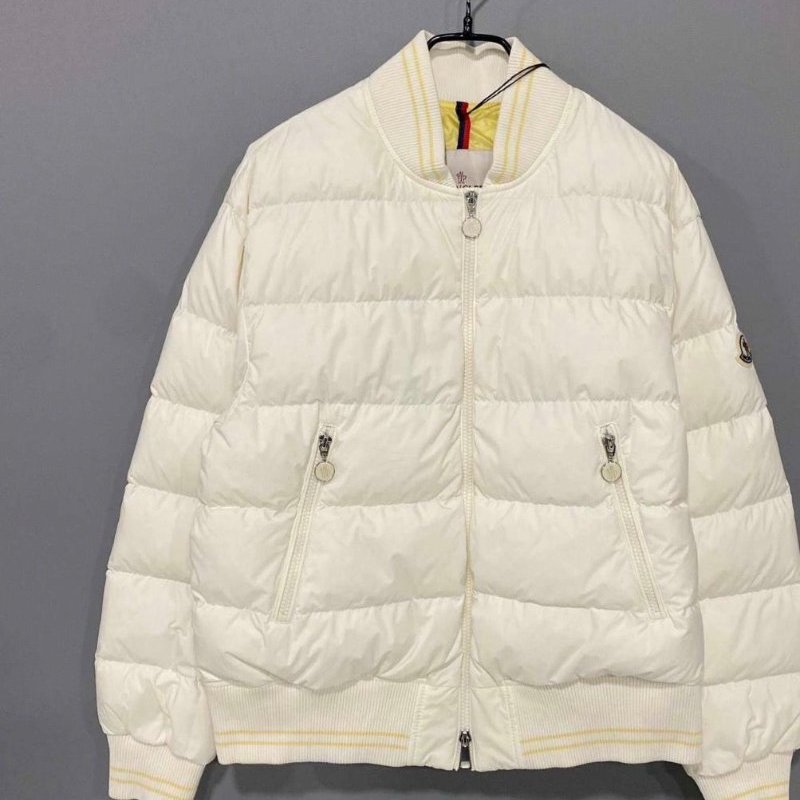 Moncler argo新款奶白色飛行員羽絨外套 1碼 99新配件塵袋衣架-1