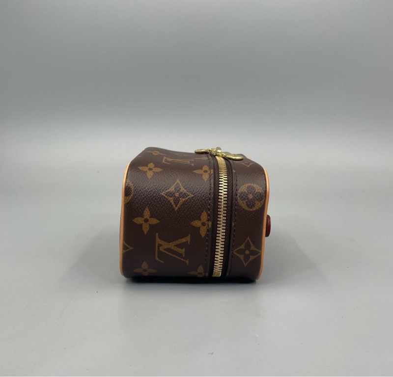【99%新✨大全套✨有購證】LV 老花Nice Nano化妝盒手提斜挎包-4