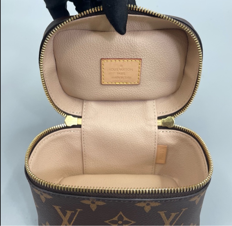 【99%新✨大全套✨有購證】LV 老花Nice Nano化妝盒手提斜挎包-7