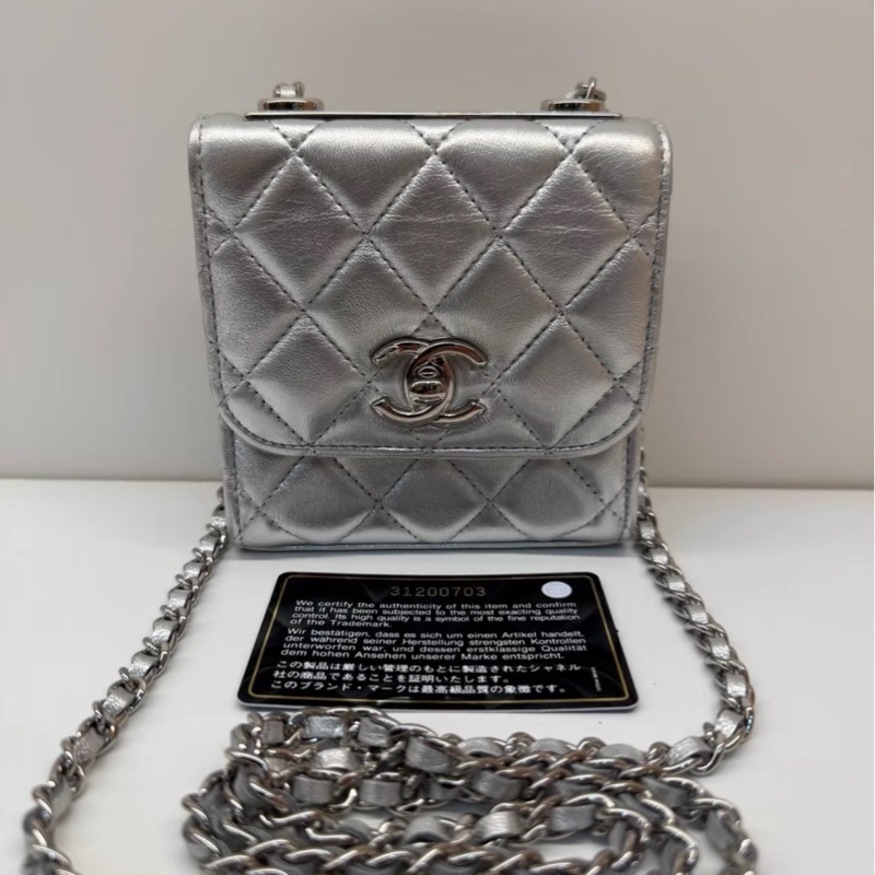 【92%新 到手不降價反爾漲價的炒賣款✨ 全網最低價！】Chanel 銀色 23C Trendy CC特別款 超級稀有保值款-4