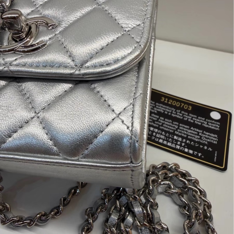 【92%新 到手不降價反爾漲價的炒賣款✨ 全網最低價！】Chanel 銀色 23C Trendy CC特別款 超級稀有保值款-7