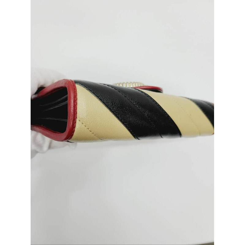 【包稅】GUCCI GG Marmont 多色條紋鏈條單肩包-6