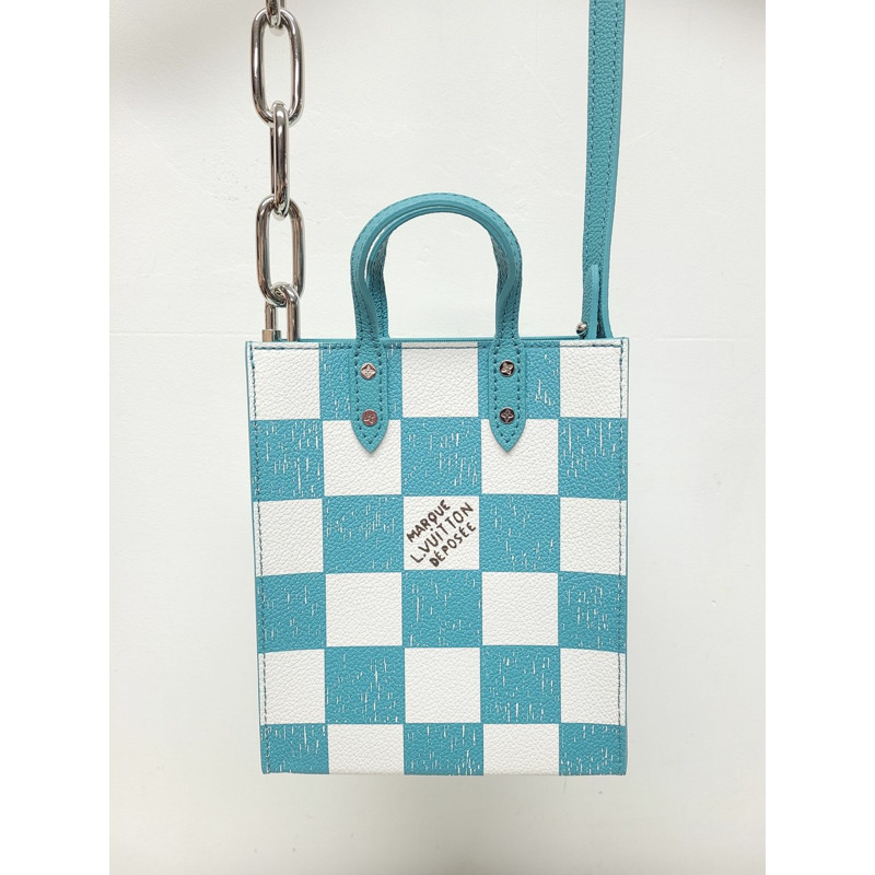 【包稅】LOUIS VUITTON Virgil Abloh Damier Sac Plat 手提斜背包-0