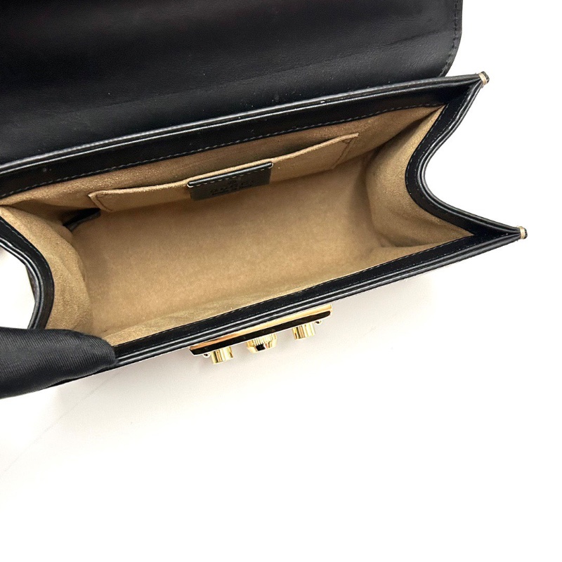 GUCCI 拼色金扣Padlock系列月光寶盒鏈條包20*13*8 98新配件塵袋-2