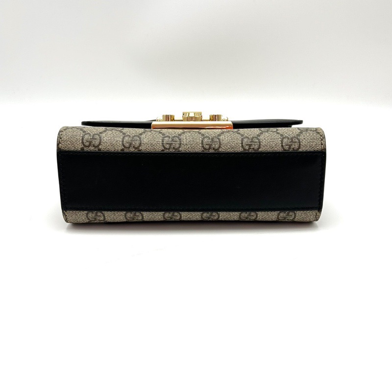 GUCCI 拼色金扣Padlock系列月光寶盒鏈條包20*13*8 98新配件塵袋-4