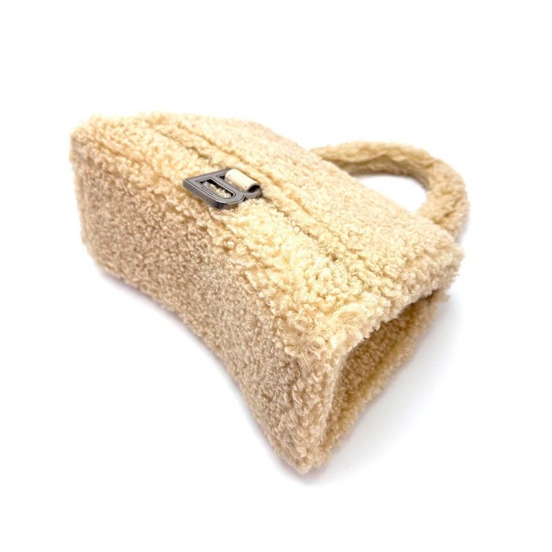 BALENCIAGA Hourglass系列毛絨肩背斜背包沙漏包24*16*11 98新配件塵袋-3