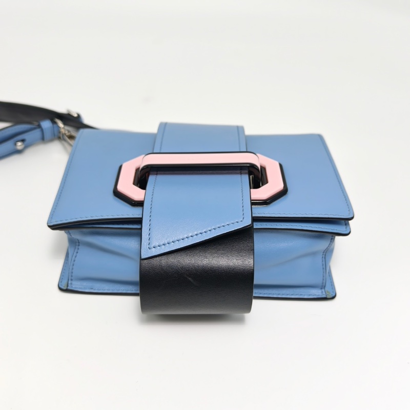 PRADA Ribbon 系列   牛皮肩背斜背舌頭包20*14*6 98新配件塵袋-4