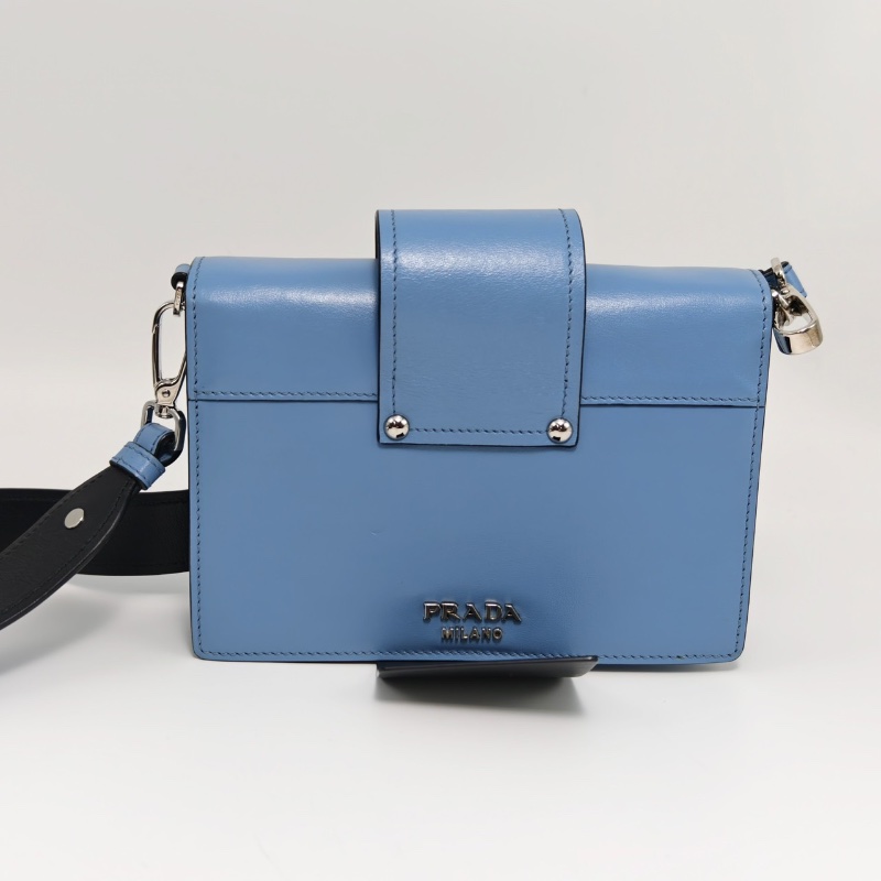 PRADA Ribbon 系列   牛皮肩背斜背舌頭包20*14*6 98新配件塵袋-6
