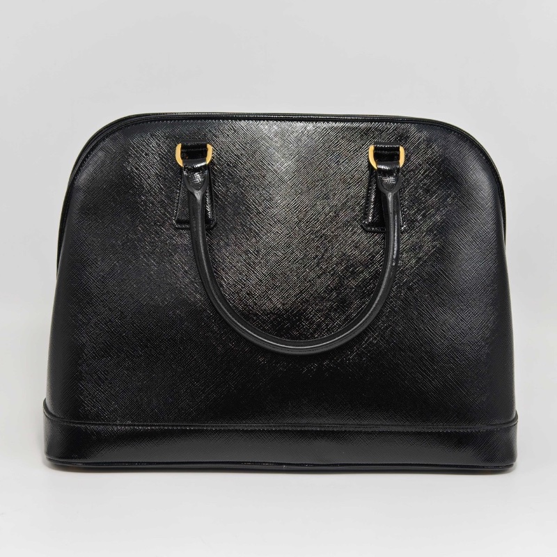 PRADA黑金十字紋手提肩背斜背貝殼包33*25*16 99新配件塵袋-6